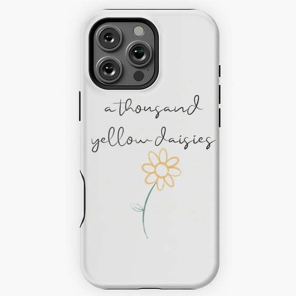 Yellow Daisy Floral Phone Case for iPhone 11 12 13 14 15 16 17 Pro Max