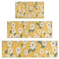 thumbnail image 1 of Yellow Daisy Flower Pattern Kitchen Rugs Sets Of 3,Kitchen Runner Rugs Non Skid Washable,Decorative Kitchen Floor Mats for Kitchen,Sink,Laundry,17"x30"+ 17"x47" + 17"x59", 1 of 6