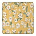 thumbnail image 1 of Yellow Daisy Flower Pattern Square Fitted Tablecloth with Elastic Edge,Square Table Cover,Washable Elastic Table Cover for Home Kitchen Party Decor 36"x36", 1 of 6