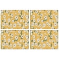 thumbnail image 1 of Yellow Daisy Flower Pattern Summer Placemats Table Placemats Set Of 4-Linen Kitchen Washable Placemats Table Mats 11.8"x17.7" Non-Slip Heat Resistant, 1 of 6