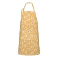 thumbnail image 1 of Yellow Daisy Flower Retro Pattern Apron-Garden Aprons for Women with Pockets-Cotton Linen Waterproof Kitchen Cooking Gardening Aprons Adjustable for Kitchen,Cooking,BBQ and Salon 33x27 Inch, 1 of 7