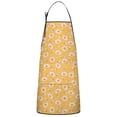 thumbnail image 1 of Yellow Daisy Flower Retro Pattern Apron-Garden Aprons for Women with Pockets-Cotton Linen Waterproof Kitchen Cooking Gardening Aprons Adjustable for Kitchen,Cooking,BBQ and Salon 33x27 Inch, 1 of 7