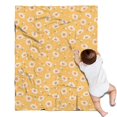 thumbnail image 1 of Yellow Daisy Flower Retro Pattern Blanket,Comfortable Soft Lamb Wool Throw Blanket,All Season,Warm Lightweight Blankets for Sofa Bed Couch Living Room Chair,30"x40", 1 of 4