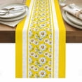 thumbnail image 1 of Yellow Daisy Table Runner - 108 Inch Long, Kitchen Dining Table Runner Dresser Scarves, Farmhouse Floral Yellow Striped Farmhouse Decor for Coffee Tables Wedding Party Banquet, 1 of 8