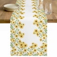 thumbnail image 1 of Yellow Daisy Table Runner 36 Inches Long Farmhouse Dress Scarves, Spring Summer Pastoral Garden Floral Blossom Dining Tablerunner for Coffee Table/Kitchen Island/Party Décor, Small 13" x 36", 1 of 8