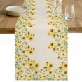 thumbnail image 1 of Yellow Daisy Table Runner 36 Inches Long Farmhouse Dress Scarves, Spring Summer Rustic Garden Floral Blossom Dining Tablerunner for Coffee Table/Kitchen Island/Party Décor, Small 13" x 36", 1 of 8