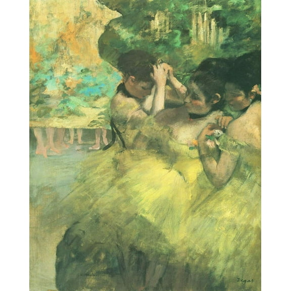 Yellow Dancers-Degas - CANVAS OR FINE PRINT WALL ART