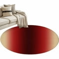 thumbnail image 1 of Yellow Dark Red Gradient Washable Round Area Rug 4 ft, Minimalist Ombre Modern Art, Soft Non Slip Rugs Stain Repellent Indoor Felt Carpet for Living Dining Room Bedroom Home Office, 1 of 9