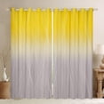 thumbnail image 1 of Yellow Darkening Drapes Kids Ombre Grey Strip Lines Curtains for Bedroom Living Room Gradient Style 30%-50% Blackout Curtains for Women Men Lightweight Abstract Window Treatments, 1 of 8