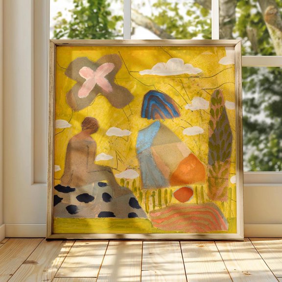 Yellow Desert Boho Landscape Wall Decor