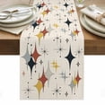 thumbnail image 1 of Yellow Diamond Table Runner - 36 Inch Long, Kitchen Dining Table Runner Dresser Scarves, Modern Geometric Middle Century Beige Farmhouse Decor for Coffee Tables Wedding Party Banquet, 1 of 8