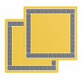 thumbnail image 1 of Yellow Dish Towels Set, Waffle Weave Kitchen Towels 2 Pieces, Black White Modern Geometric Abstract Art Microfiber Hair Face Bath Tea Towel Absorbent Quick Drying Cleaning Dish Cloths, 12"x12", 1 of 7