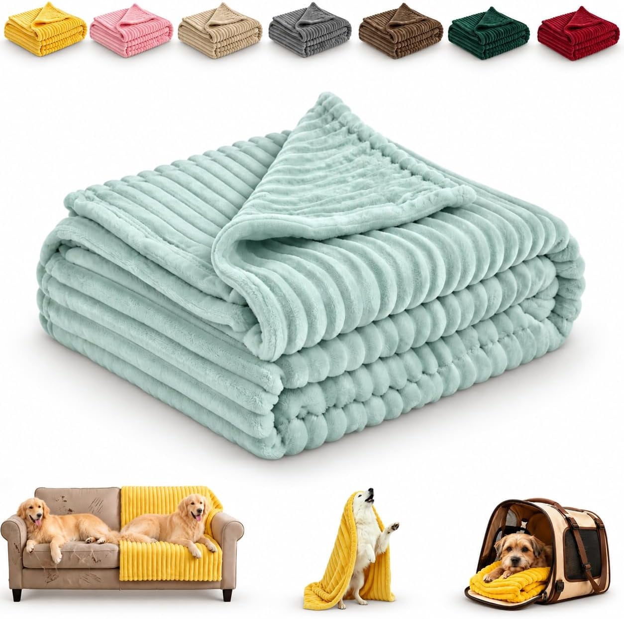 Yellow Dog Blanket Emotional Support Blanket for Dogs, Soft Calming ...
