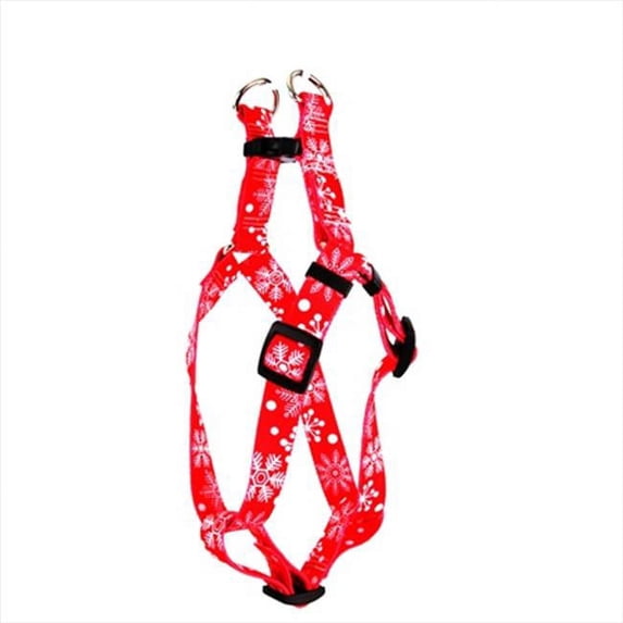 Yellow Dog Design SI-RSF102M Red Snowflakes Step-In Harness - Medium