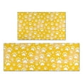 thumbnail image 1 of Yellow Dog Paw Footprint Kitchen Rugs Sets Of 2,Anti Fatigue Kitchen Mat Rugs Non Slip Washable,Decorative Kitchen Floor Mats for Kitchen,Sink,Laundry,17"x30"+17"x47", 1 of 7