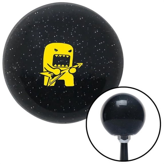 Yellow Domo Jammin Black Metal Flake Shift Knob with M16 x 1.5 Insert Shifter Auto Brody