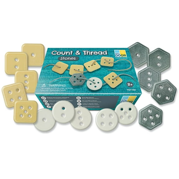 Yellow Door Count & Thread Stones, Set of 18