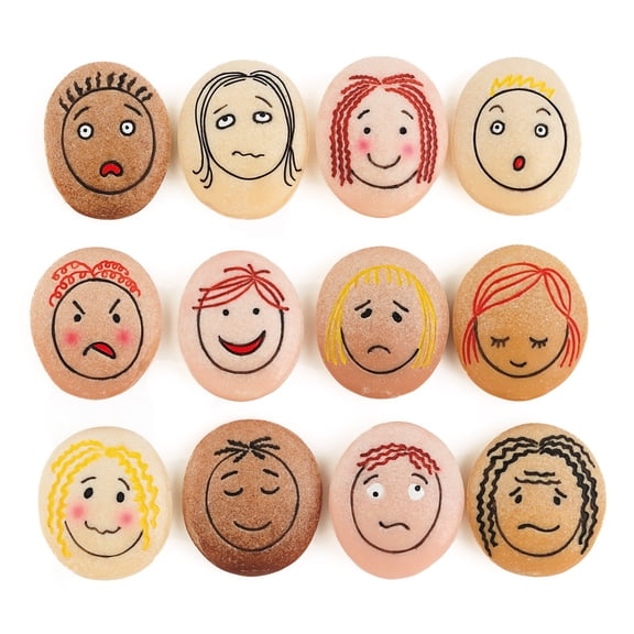 Yellow Door Emotion Stones, Brown, Pack Of 12 Stones