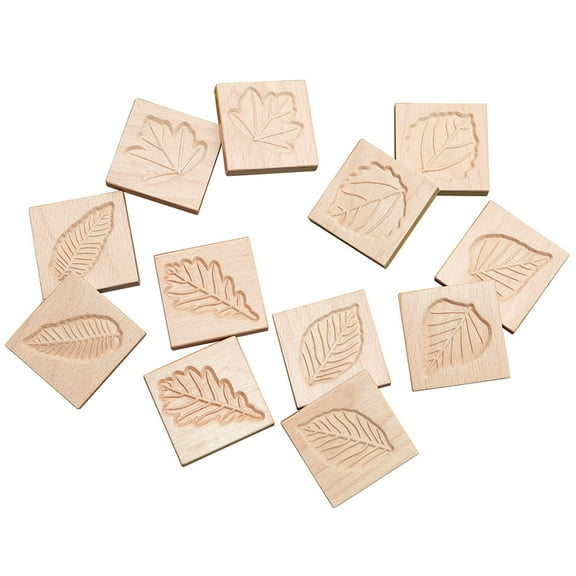 Yellow Door Match Me: Sensory Leaf Tiles, Set of 12