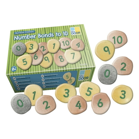 Yellow Door Number Pebbles (22 Pieces)