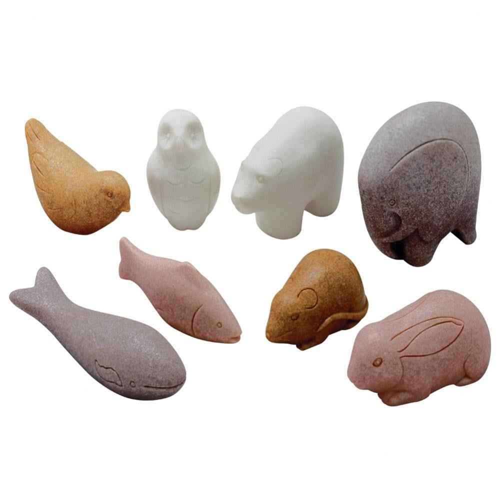 Pre-K Sensory & Tactile Stone Animal Set, Pack of 8