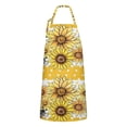 thumbnail image 1 of Yellow Dot Sunflower Bee Pattern Apron-Garden Aprons for Women with Pockets-Cotton Linen Waterproof Kitchen Cooking Gardening Aprons Adjustable for Kitchen,Cooking,BBQ and Salon 33x27 Inch, 1 of 7
