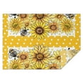 thumbnail image 1 of Yellow Dot Sunflower Bee Pattern Rectangle Tablecloth 60"x84",Waterproof Polyester Rectangle Table Cloth, Wipeable Spillproof Polyester Tablecloth for Dining, Camping, Indoor and Outdoor, 1 of 5
