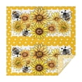 thumbnail image 1 of Yellow Dot Sunflower Bee Pattern Square Tablecloth,Waterproof Square Table Cover,Wipeable Spillproof Washable Table Cover for Home Kitchen Party Decor 42"X42"(107x107cm), 1 of 6
