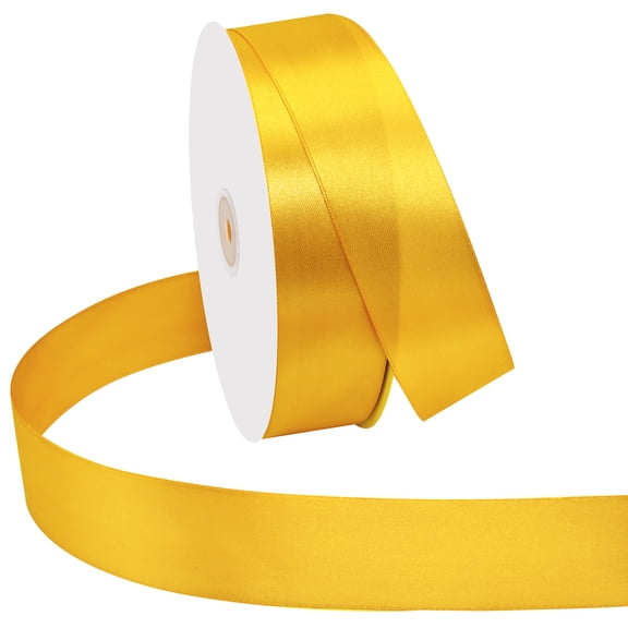 Yellow Ribbon Double Face 1-1/2 inchx 100Yards