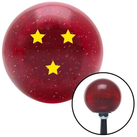 Yellow Dragon Ball Z - 3 Star Red Metal Flake Shift Knob with M16 x 1.5 Insert Auto