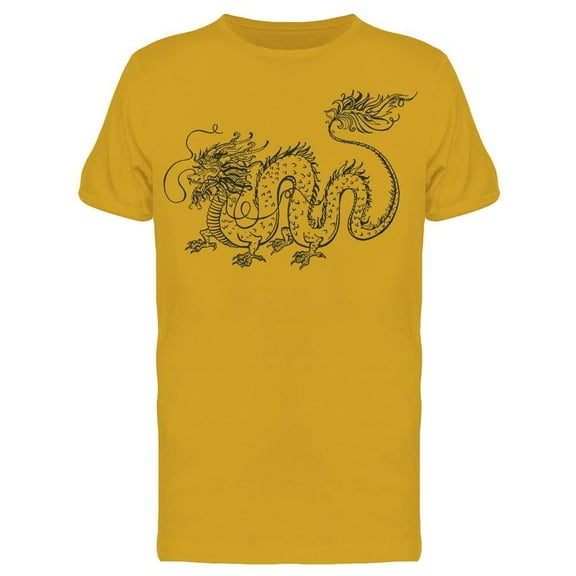 Yellow Dragon T-Shirt Men -Image by Shutterstock, Male x-Large