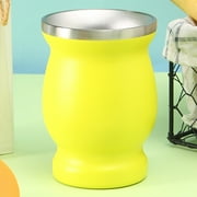 Yellow Drinking Glass Stainless Steel Insulated Cup 8 Oz Stainless Steel Cup Small Metal Cup Double Wall Vacuum Insulated Drinking Cups Metal Drinking Glasses For Kids And Adults,Kitchen Glass&Bottle