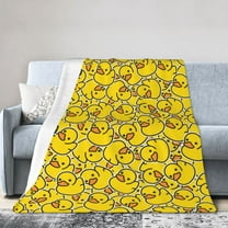Yellow Duck Blanket Gifts For Kids Adults - Lightweight Throw Blanket For Bedroom Living Room Decor Soft Fuzzy Fleece Cozy Plush Bed Couch 40"X30"