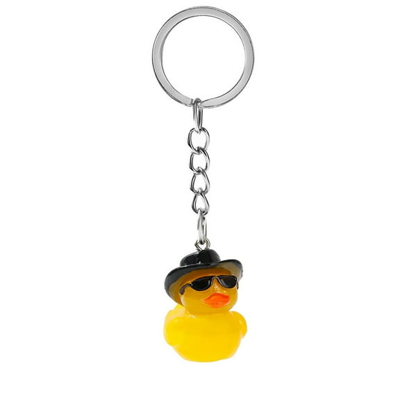 Yellow Duck Keyring/Ear Hook Charm Chic Yellow Duck Keychain/Ear Pendant Stylish Keyring for Fashion Enthusiasts