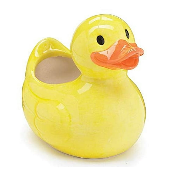 Yellow Duck Planter/Vase Or Holder for Home and Nursery Decor