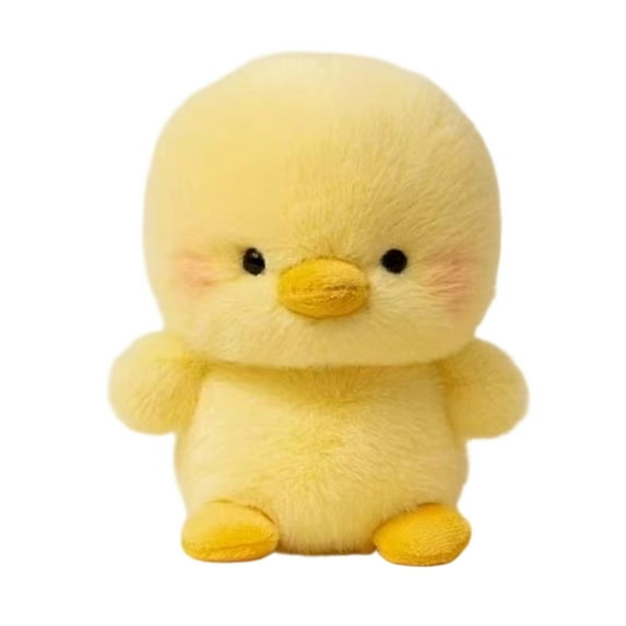 Yellow Duck Plush Animal Doll, Soft Fluffy Stuffed Figure with Chubby Round Build, 15Cm Compact toy for Bedroom decor, Computer desk Ornament, Study Companion and Kid Gift Giving