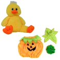 thumbnail image 1 of Yellow Duck Stuffed Animal with Spooky Pumpkin Outfit & Treat Bag – 16" Halloween Plush Toy, Soft & Fun, for Trick-or-Treating & Seasonal Decor, 1 of 7