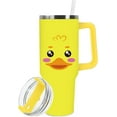 thumbnail image 1 of Yellow Duck Tumbler with Lid and Straw 40oz Cartoon Rubber Duck Tumbler with Handle Summer Stainless Steel Cup for Home Office Travel, 1 of 6