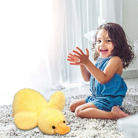 Yellow Duckling Stuffed Animal Plush Toy, Cute Duck Goose Shaped Pillow, Soft Yellow Plushie for Bedroom Decor, Easter Gift, Graduation Present, Birthday for Boys Girls