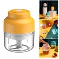 thumbnail image 1 of Yellow Electric Garlic Chopper 250ML, 2026 Upgraded Mini Portable Food Processor, USB Rechargeable Garlic Grinder for Chili, Ginger, Onion, Nuts & Baby Food, Wireless Kitchen Gadget, 1 of 7