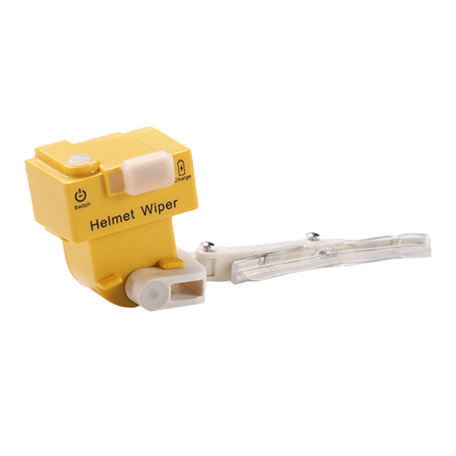 (Yellow) Electric Vehicle Helmet Wiper Wiper Portable Automatic Wiper USB Charging 5V