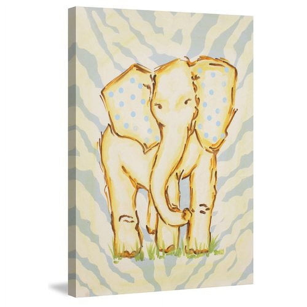 "Yellow Elephant" Painting Print on Wrapped Canvas