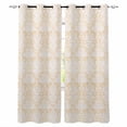 thumbnail image 1 of Yellow Ethnic Boho Blackout Curtains for Bedroom/Living Room, Thermal Insulated Kitchen Curtains, Vintage Mexican Flowers Southwestern Grommet Darkening Window Treatment Drapes 27.5"x39"x2, 1 of 8