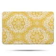 thumbnail image 1 of Yellow Ethnic Floral Pattern Bathroom Rugs Mat,Non Slip Microfiber Bathroom Rug,Rubber Backing,Soft Bathroom Mats for Bathroom Floor,Tub and Shower,17x27in(43x68cm), 1 of 5