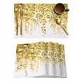 thumbnail image 1 of Yellow Eucalyptus Leaves Placemats Set of 4, Spring Floral Summer Botanical Placemats for Dining Table, Place Mats for Kitchen Tabletop, Waterproof Wipeable Dining Table Mats Set, 1 of 9