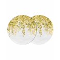 thumbnail image 1 of Yellow Eucalyptus Leaves Round 15 Inch Placemats Set of 2, Spring Floral Summer Botanical HeatResistant Non Slip Place Mats for Dining Table, Wipeable Braided Kitchen Table Mats for Housewarming, 1 of 9