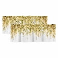 thumbnail image 1 of Yellow Eucalyptus Leaves Valances for Windows, Decorative Rod Pocket Window Valance Curtains, Spring Floral Summer Botanical Short Curtain Drapes for Kitchen/Living Room, 2 Panels, 42" W x 18" L, 1 of 8