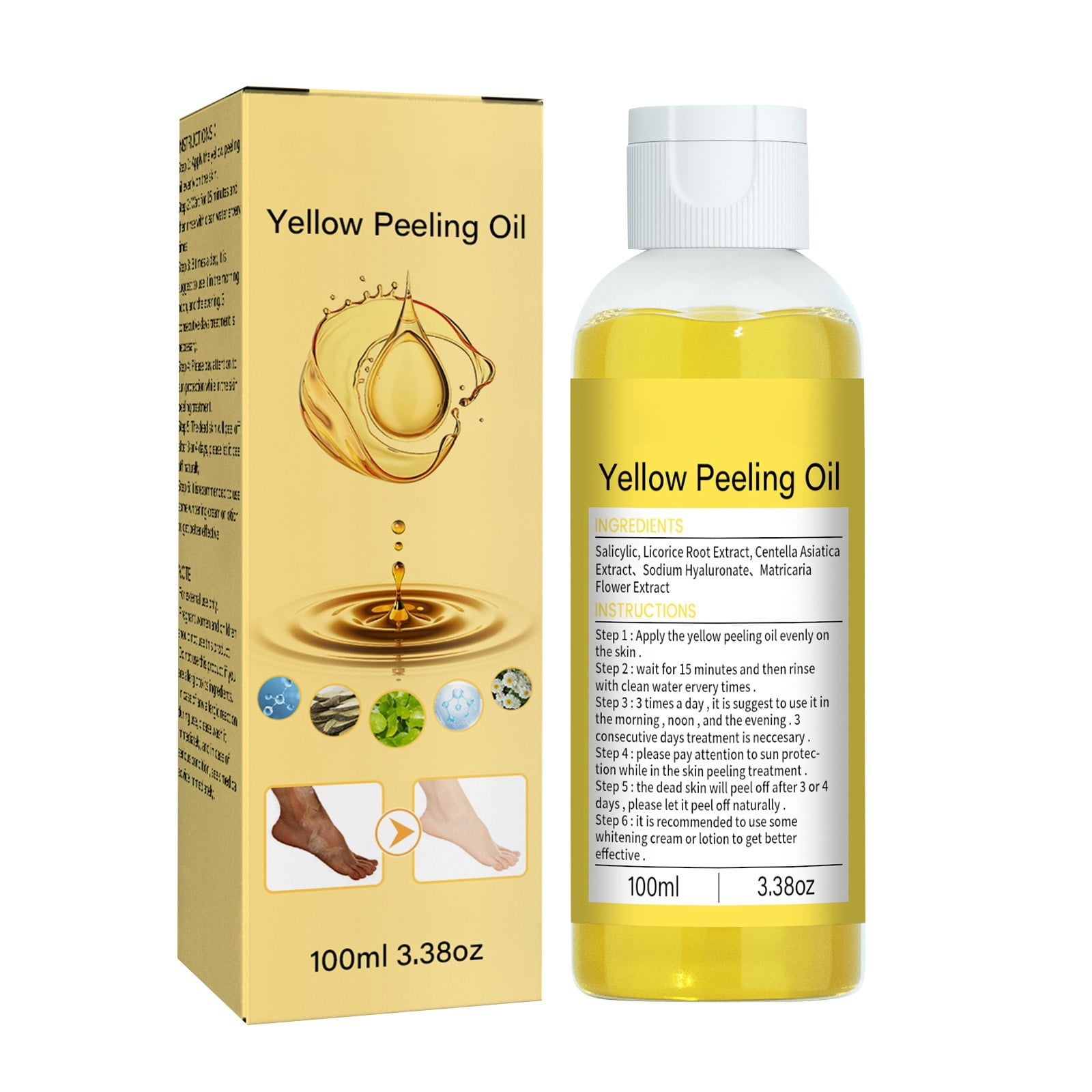 Yellow Exfoliating Oil Brightens Skin Tone Moisturizes Facial Wash Male