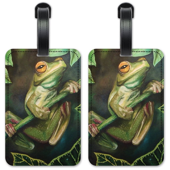 Yellow Eyed Tree Frog - Luggage ID Tags / Suitcase Identification Cards - Set of 2