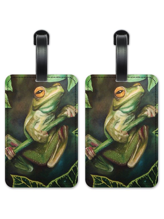 Yellow Eyed Tree Frog - Luggage ID Tags / Suitcase Identification Cards - Set of 2